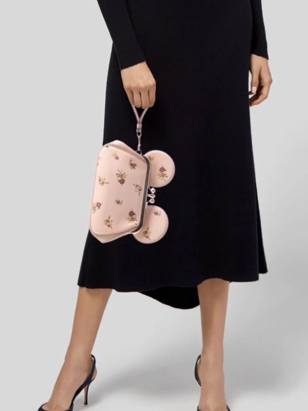 Coach x Disney Kisslock Mickey Pink Floral Wristlet - Picture 5 of 5